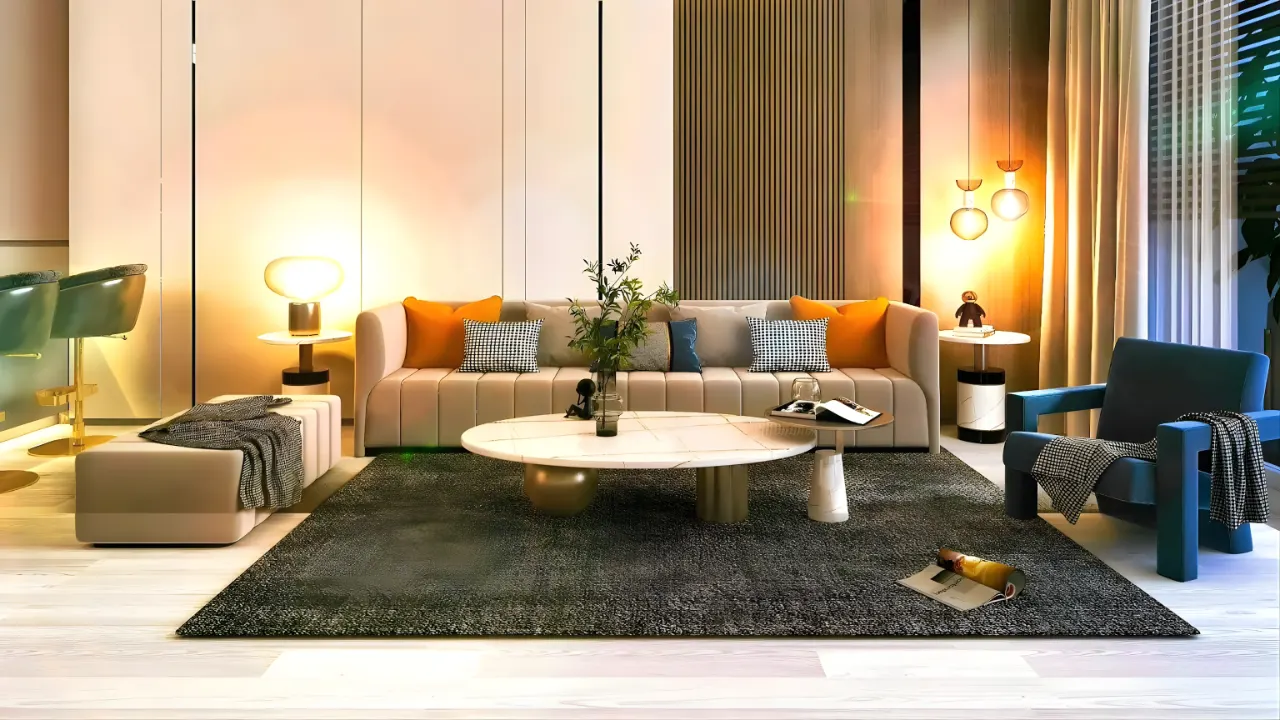 Stylish modern living room design